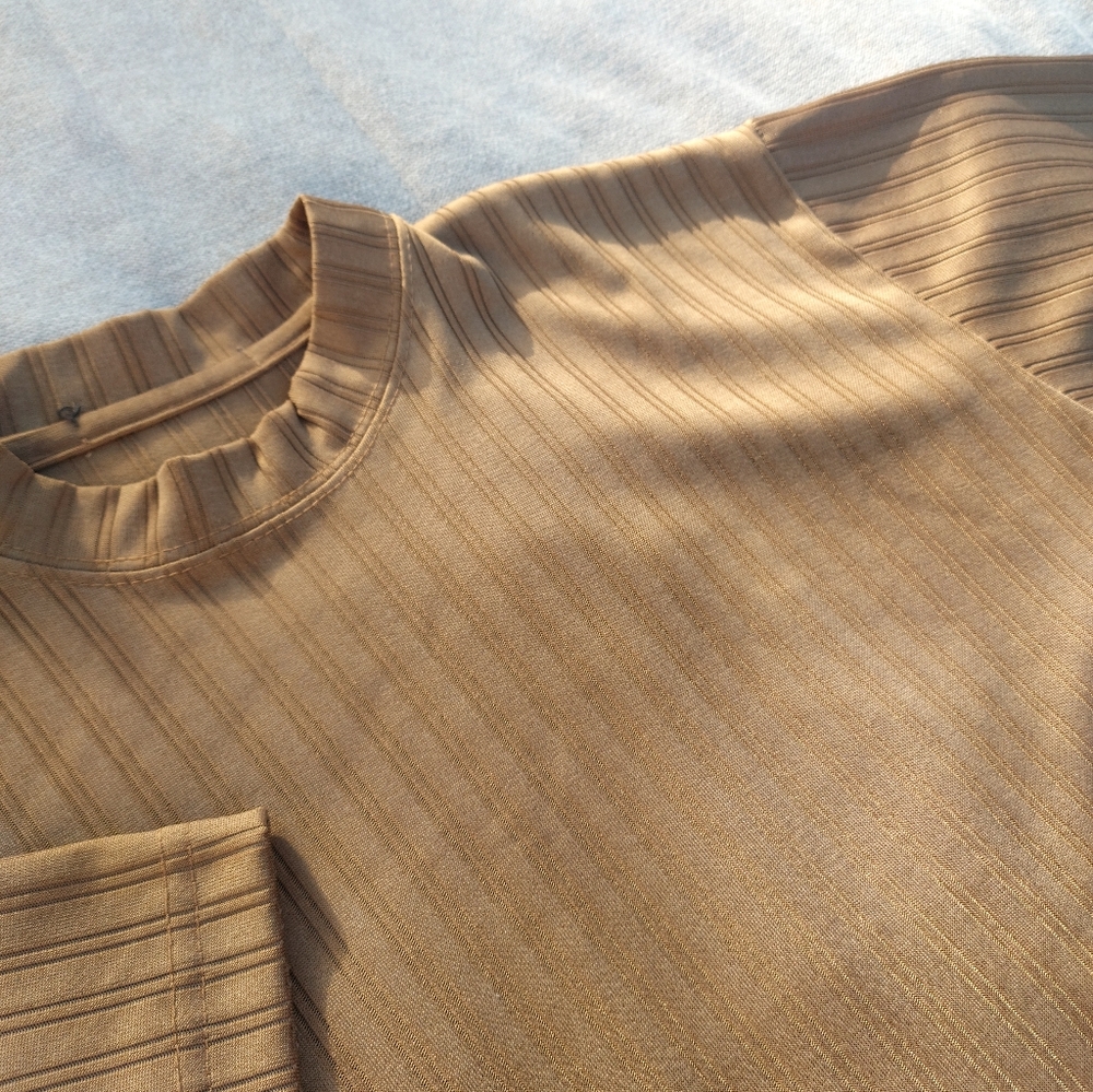 Men's Gold Mock Neck